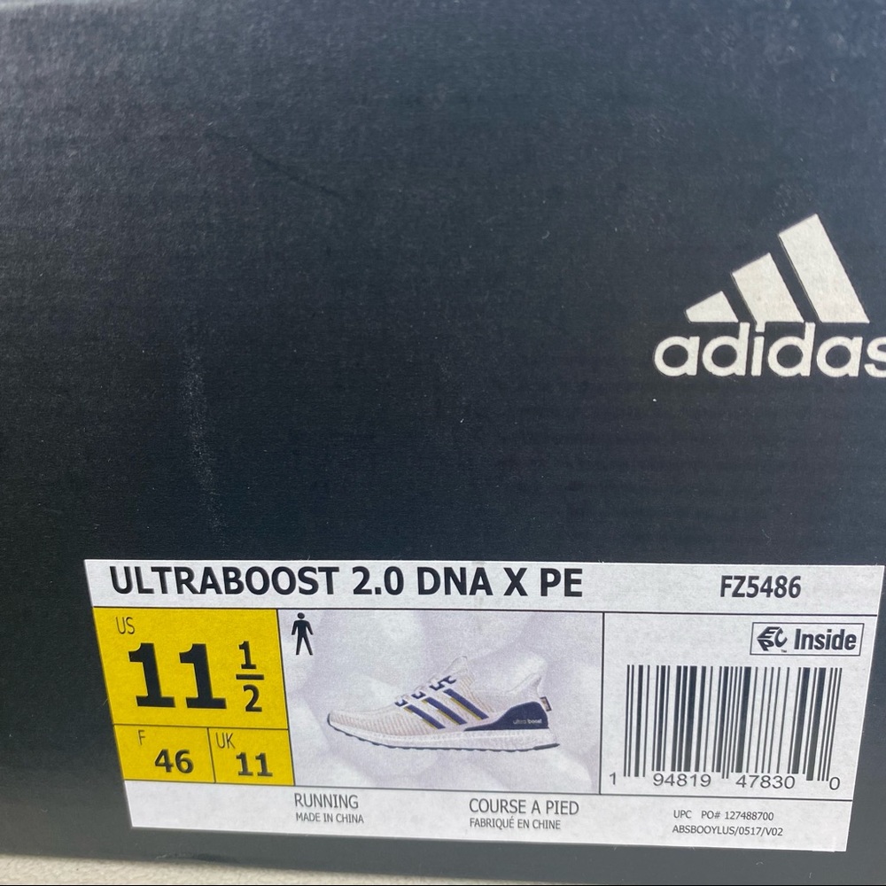Adidas UltraBoost 2.0 DNA Mens Stefon Diggs PE White Navy Gold - Picture 11 of 12